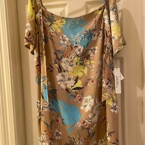 Nicole Miller NWT Floral Tan Dress